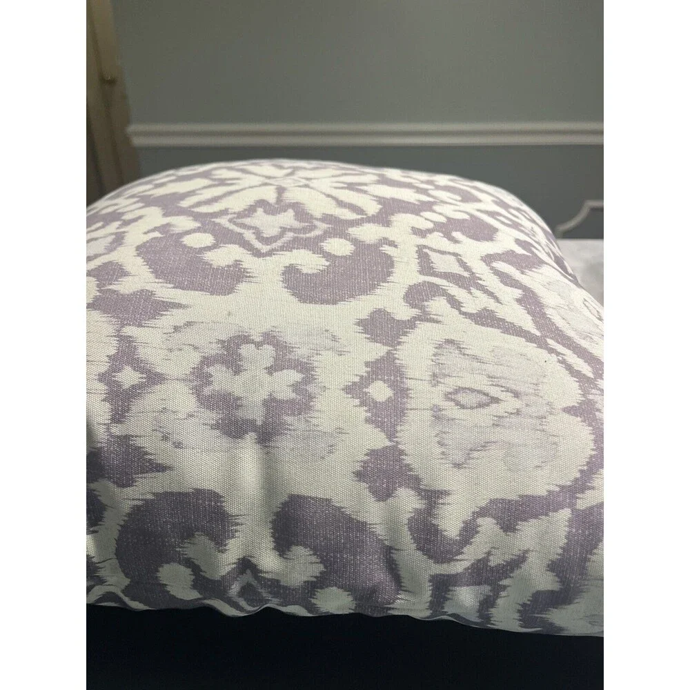 Pottery Barn Purple & White 20” Square Pillow Throw Bed